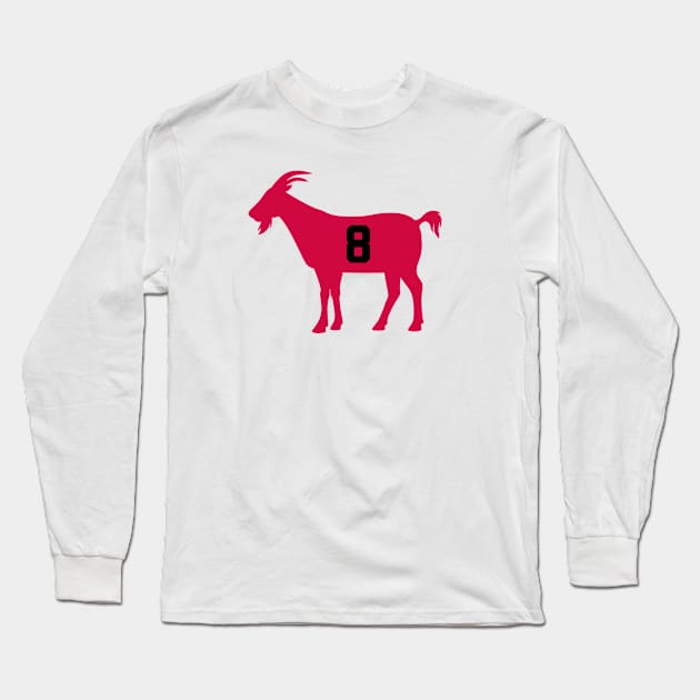 CHI GOAT - 8 - White Long Sleeve T-Shirt by KFig21